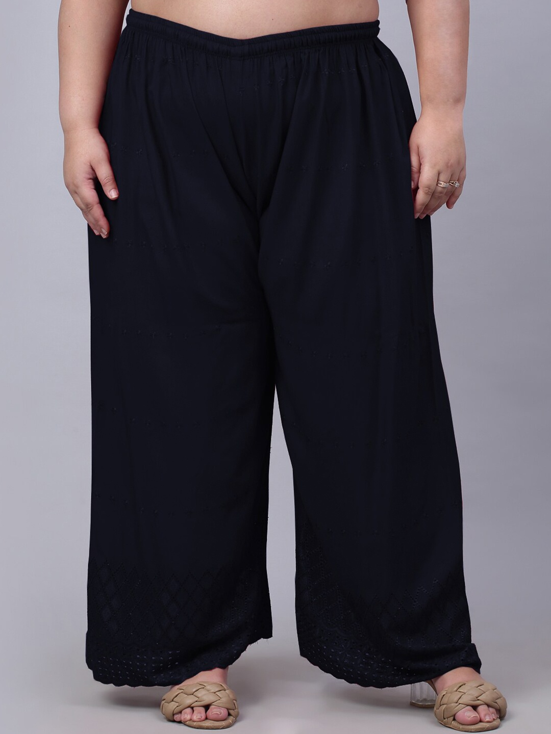 

Trend Level Straight Fit Casual Palazzos, Black