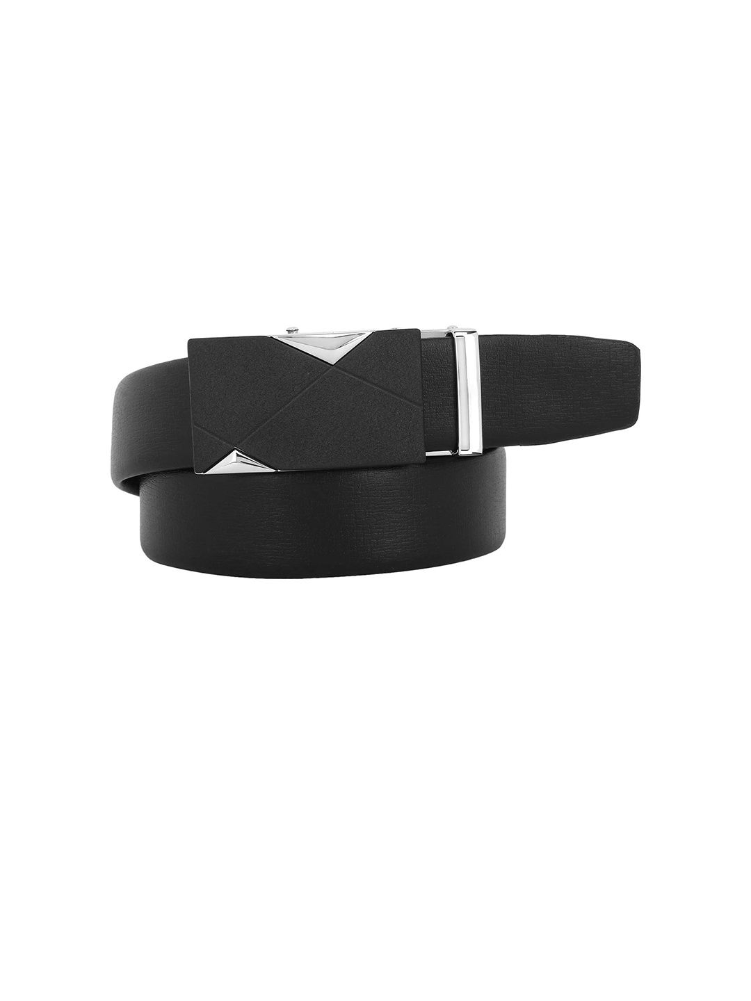 

Zacharias Men Slim Textured Autolock Belt, Black