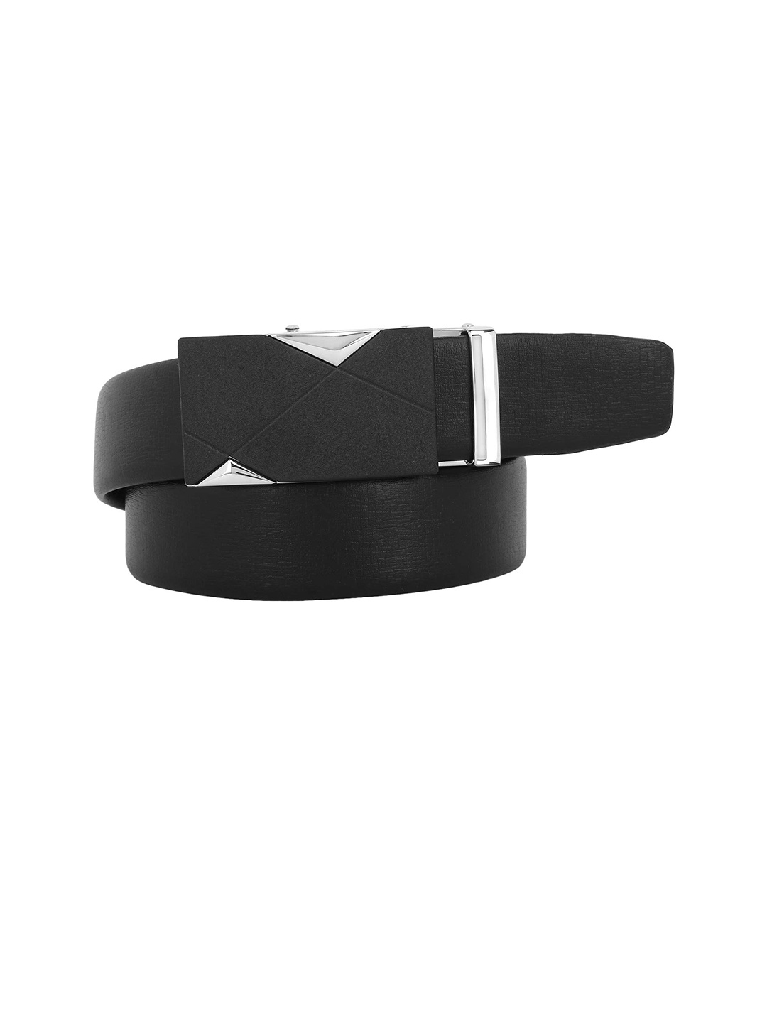 

Zacharias Men Slim Textured Autolock Belt, Black