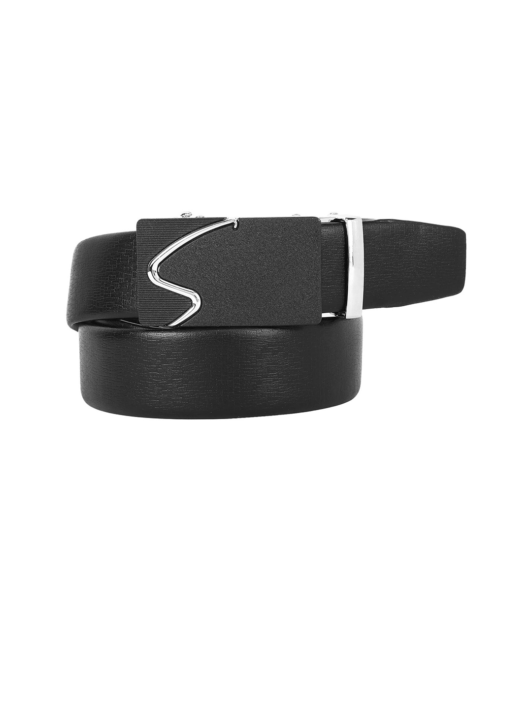 

Zacharias Men Slim Textured Autolock Belt, Black