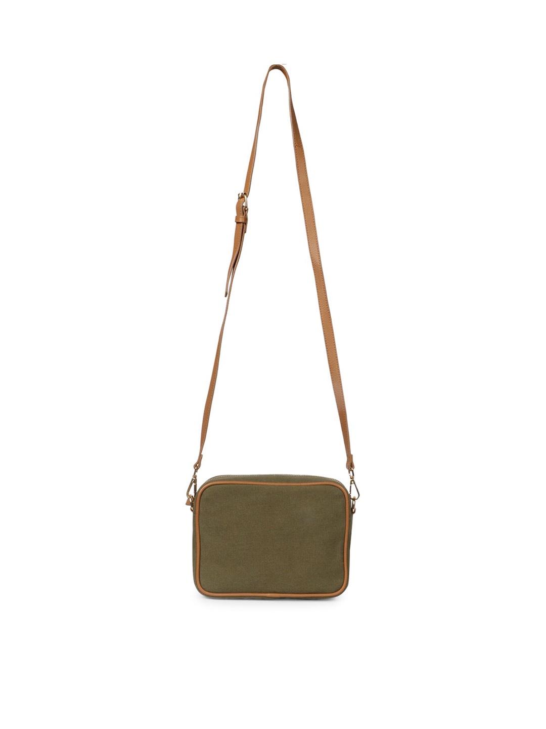 

Favore Leather Structured Sling Bag, Olive