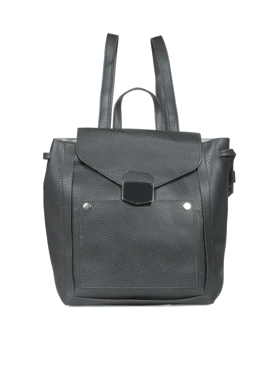 Favore Leather Oversized Structured Satchel Bag, Black