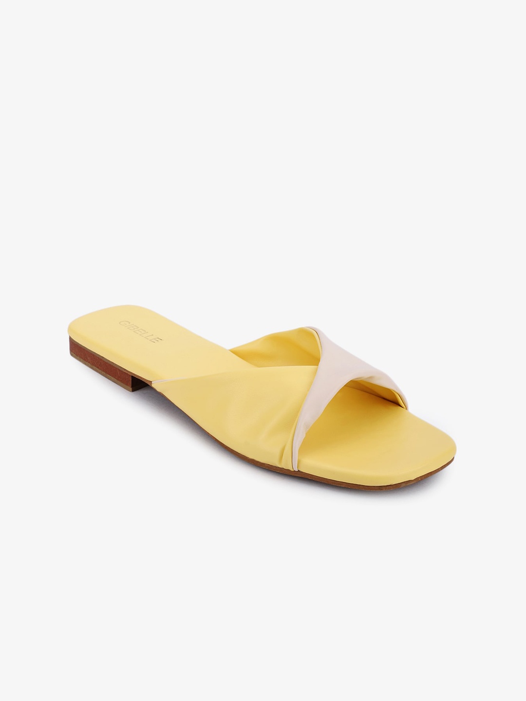 

Gibelle Colourblocked Open Toe Flats, Yellow