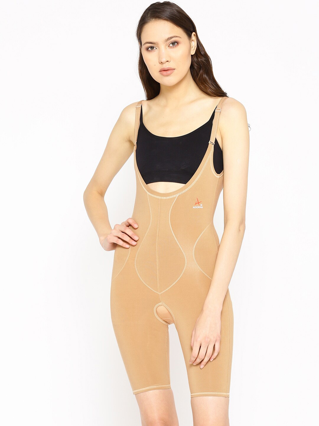 

ADORNA Scoop Neck Body Shaper, Beige