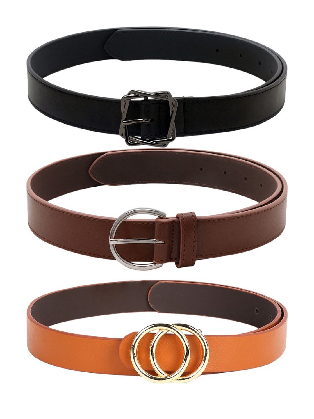 

CRUSSET Women Set of 3 Belt, Brown