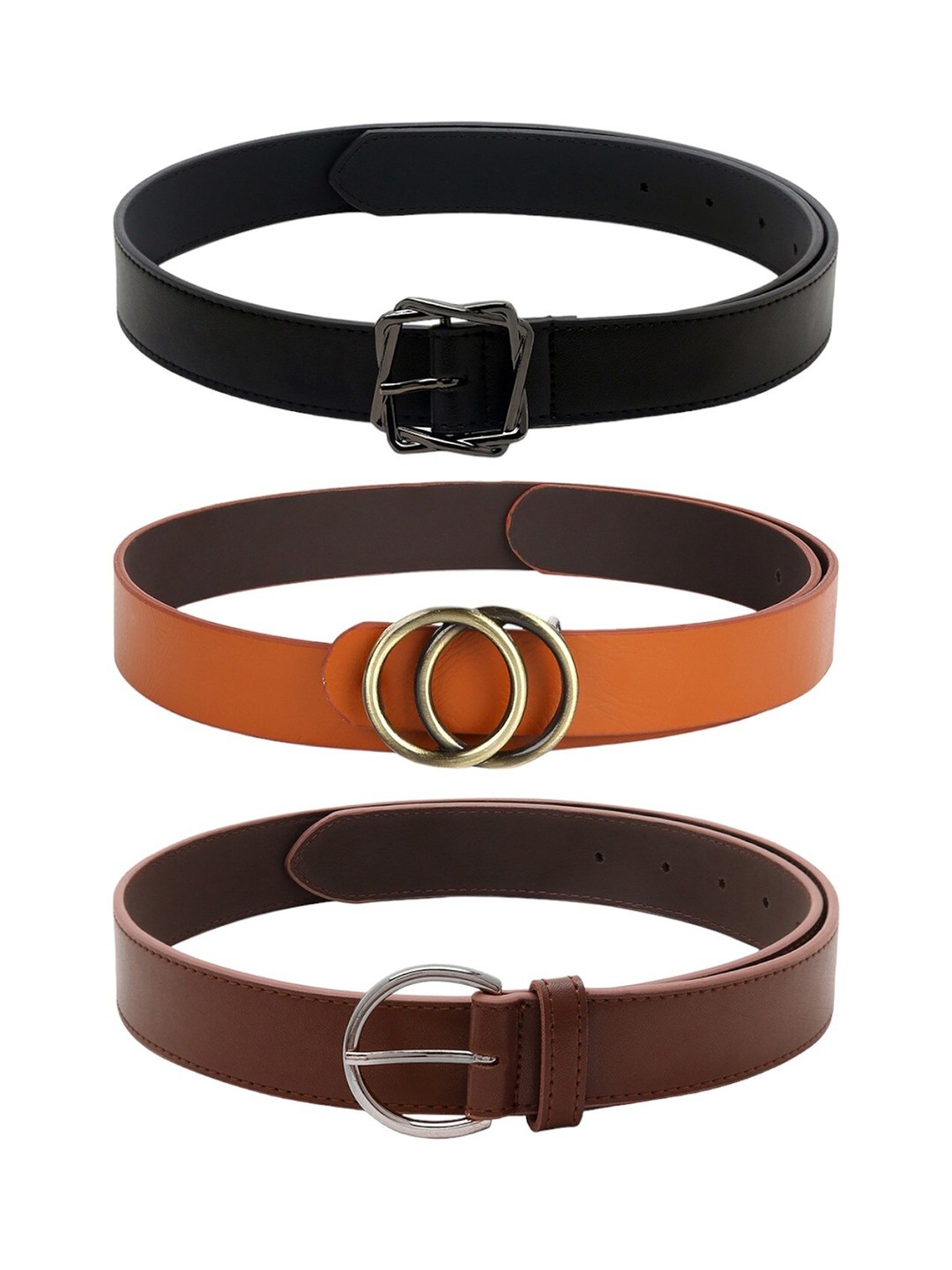

CRUSSET Women Set Of 3 Belt, Brown