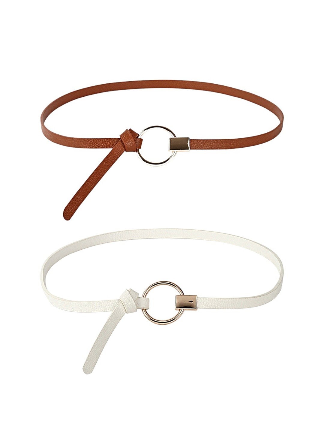 

CRUSSET Women Set of 2 Belt, White