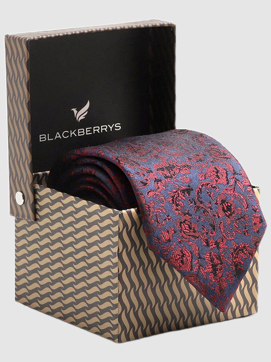 

Blackberrys Men Woven Design Broad Tie, Maroon