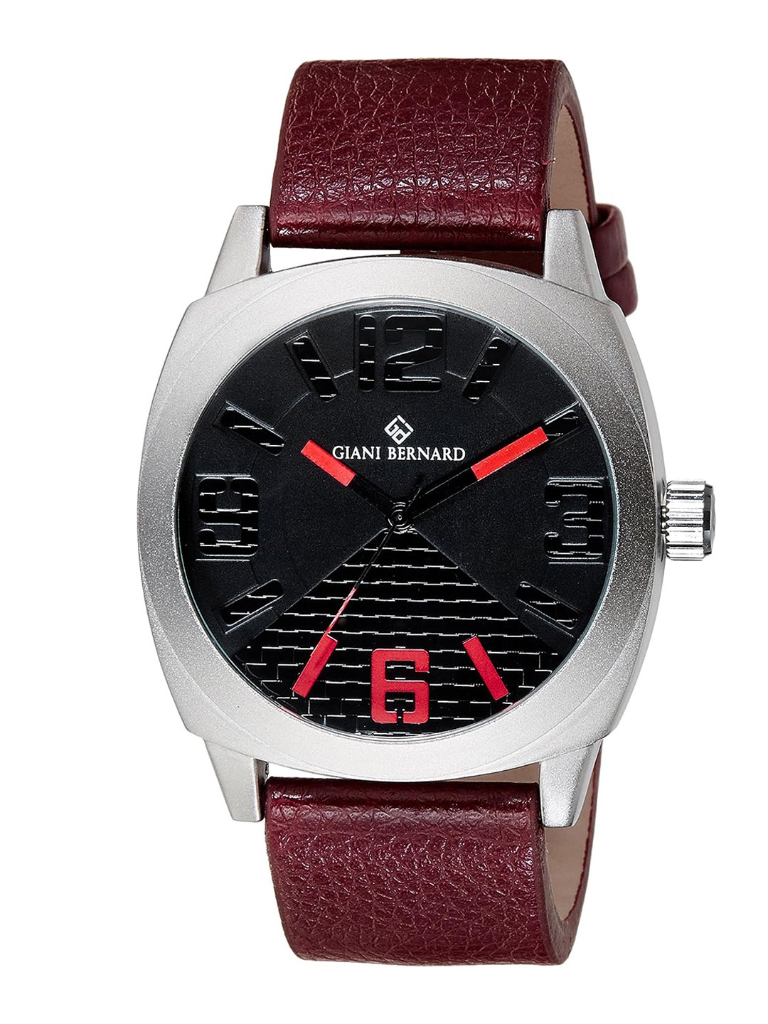 

Giani Bernard Men Printed Dial & Leather Straps Analogue Watch GB-113C, Brown