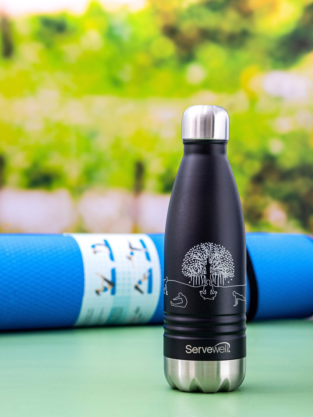 

Servewell Indus Black Stainless Steel Vacuum Water Bottle-500 ml