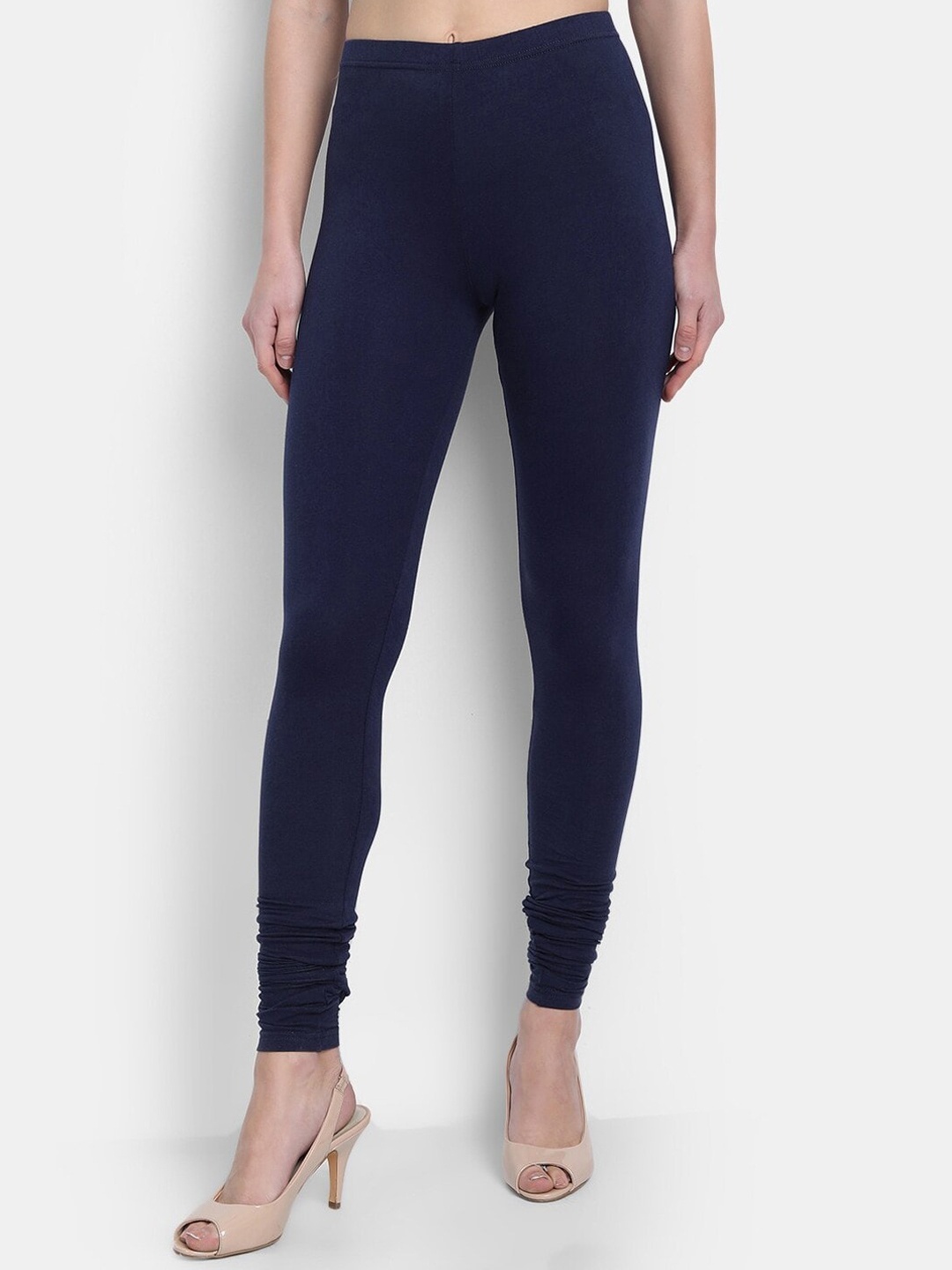 

SUTI High-Rise Cotton Churidar-Length Leggings, Navy blue