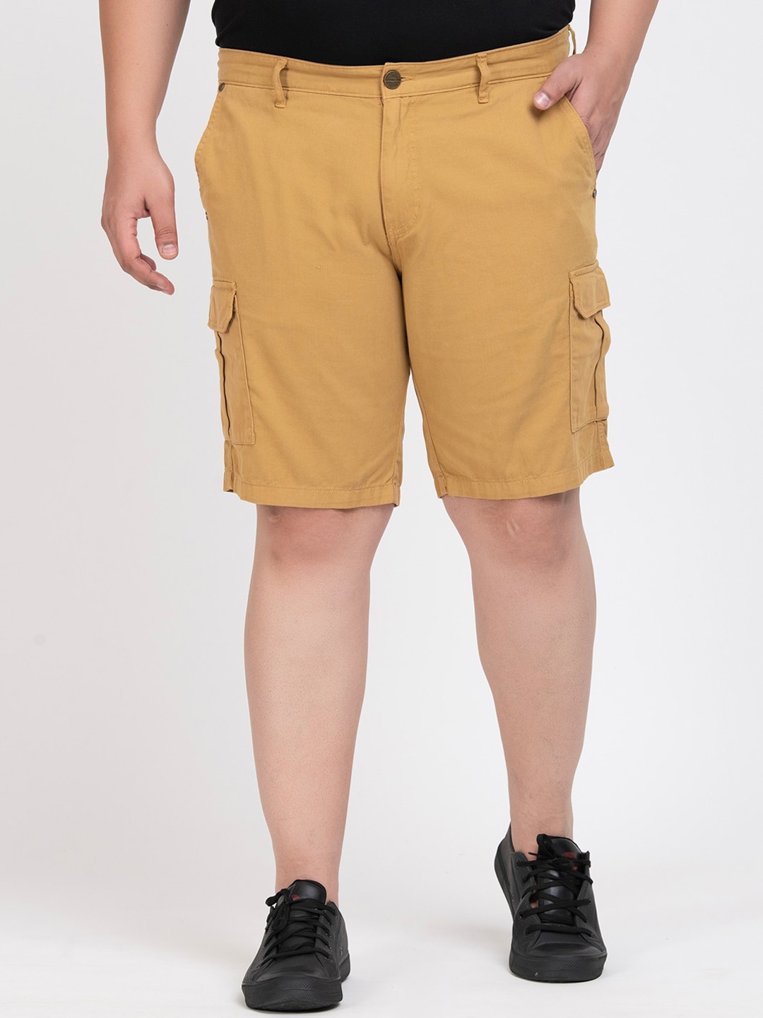 

IVOC Plus Men Cotton Cargo Shorts, Khaki