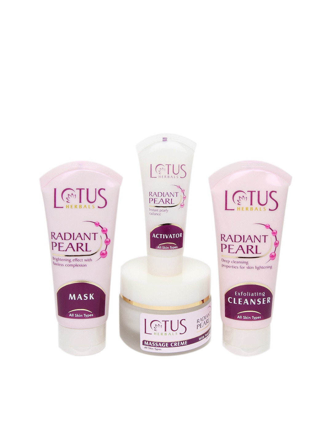 

Lotus Herbals Sustainable Radiant Pearl Cellular Lightening Facial Kit, Pink