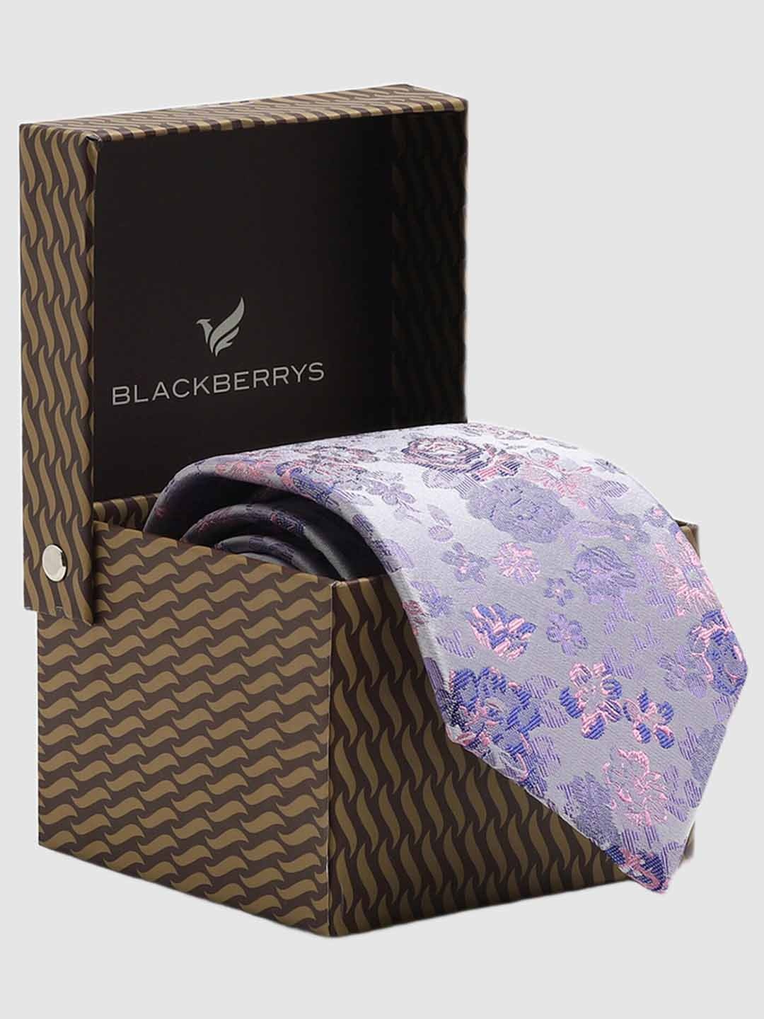 

Blackberrys Men Woven Design Broad Tie, Lavender