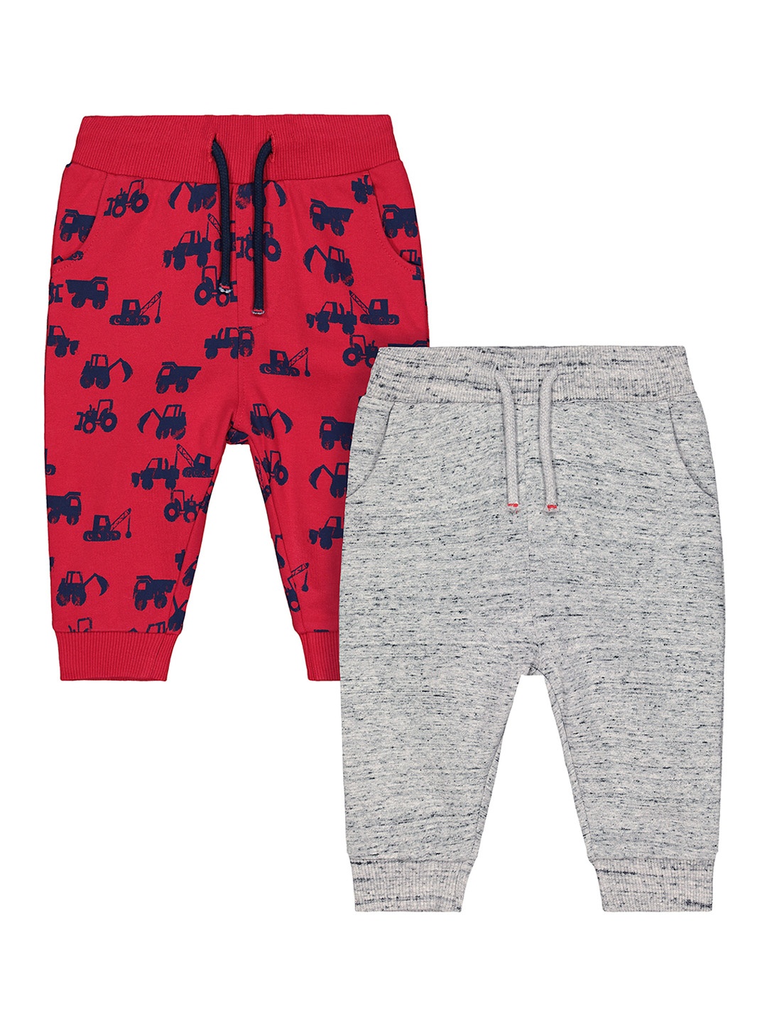 

mothercare Boys Pack Of 2 Conversational Printed Joggers, Red