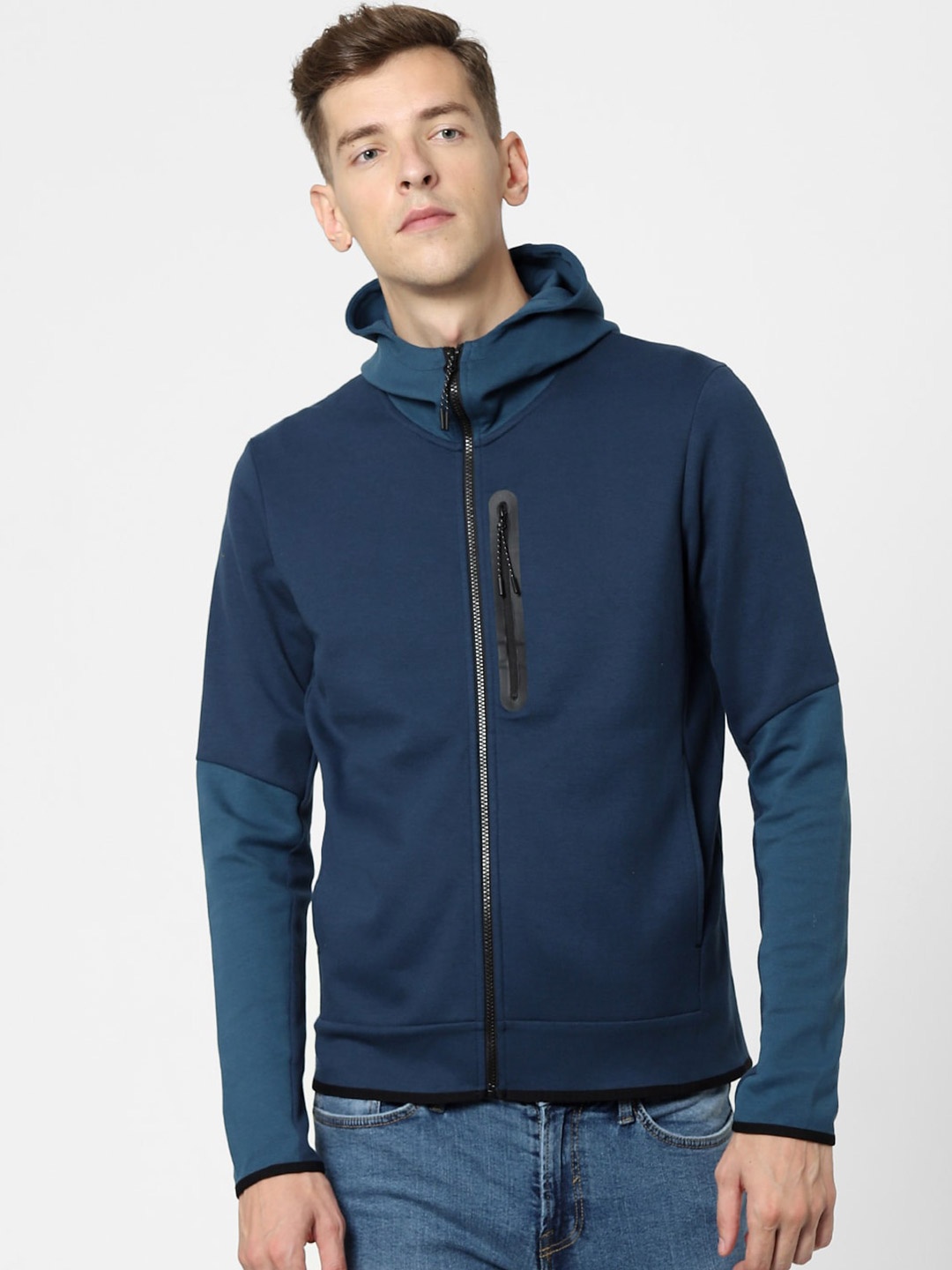 

Celio Hooded Cotton Sweatshirt, Navy blue