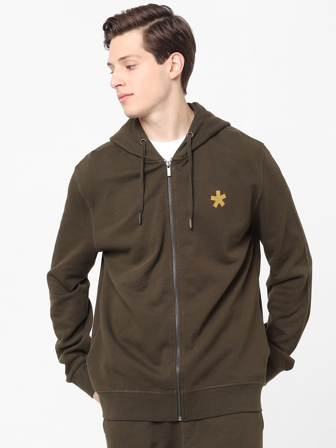 

Celio Hooded Cotton Sweatshirt, Green