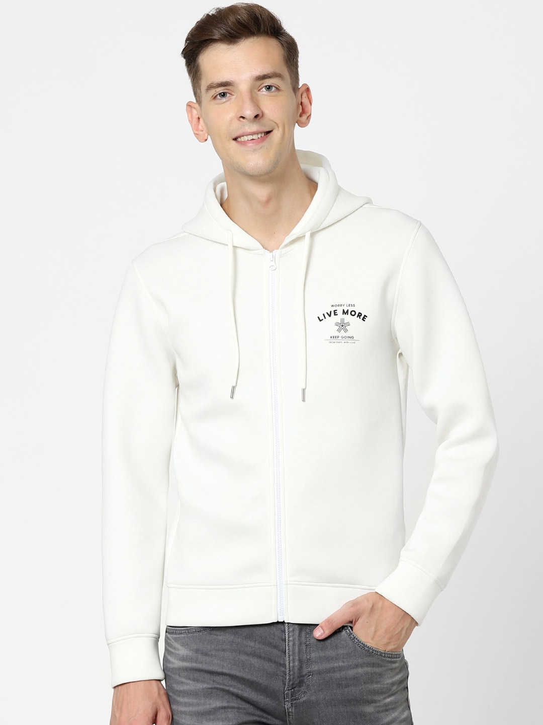 

Celio Hooded Cotton Sweatshirt, White