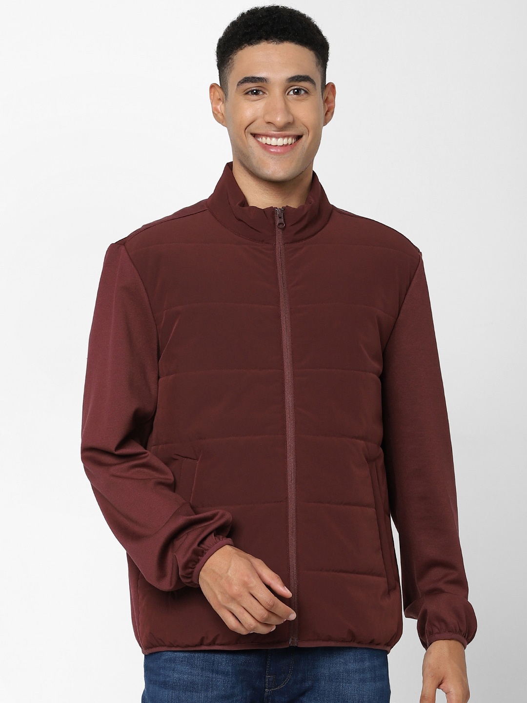 

Celio Mock Collar Padded Jacket, Burgundy