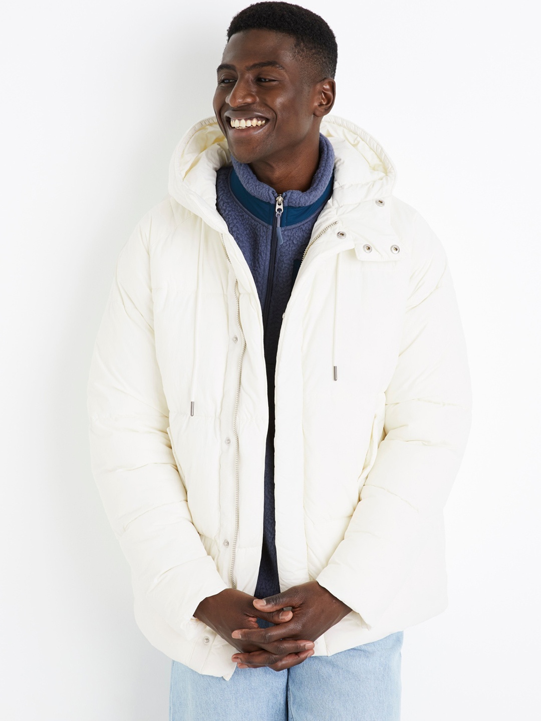 

Celio Hooded Long Sleeves Padded Jacket, White