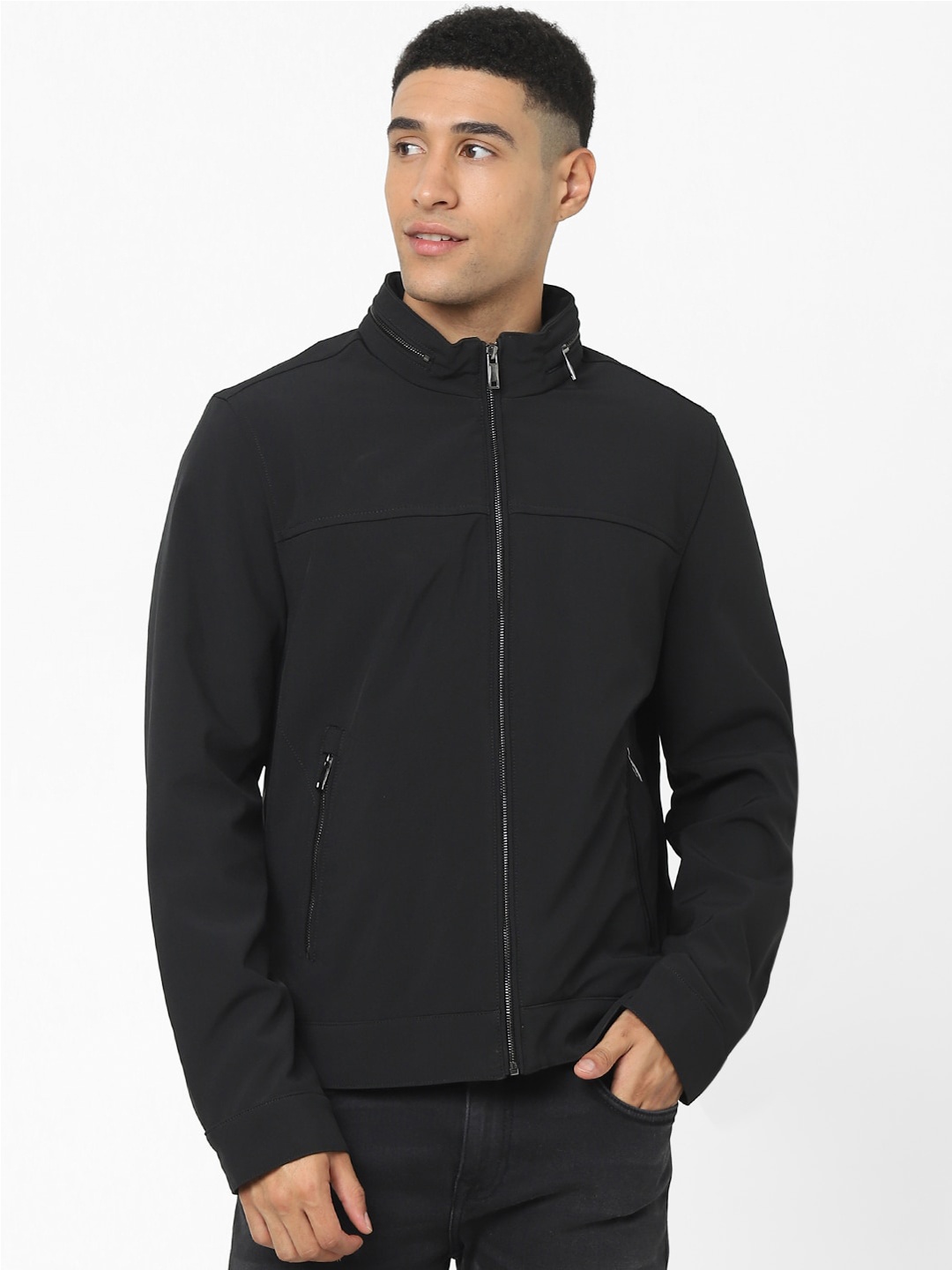 

Celio Mock Collar Tailored Jacket, Black