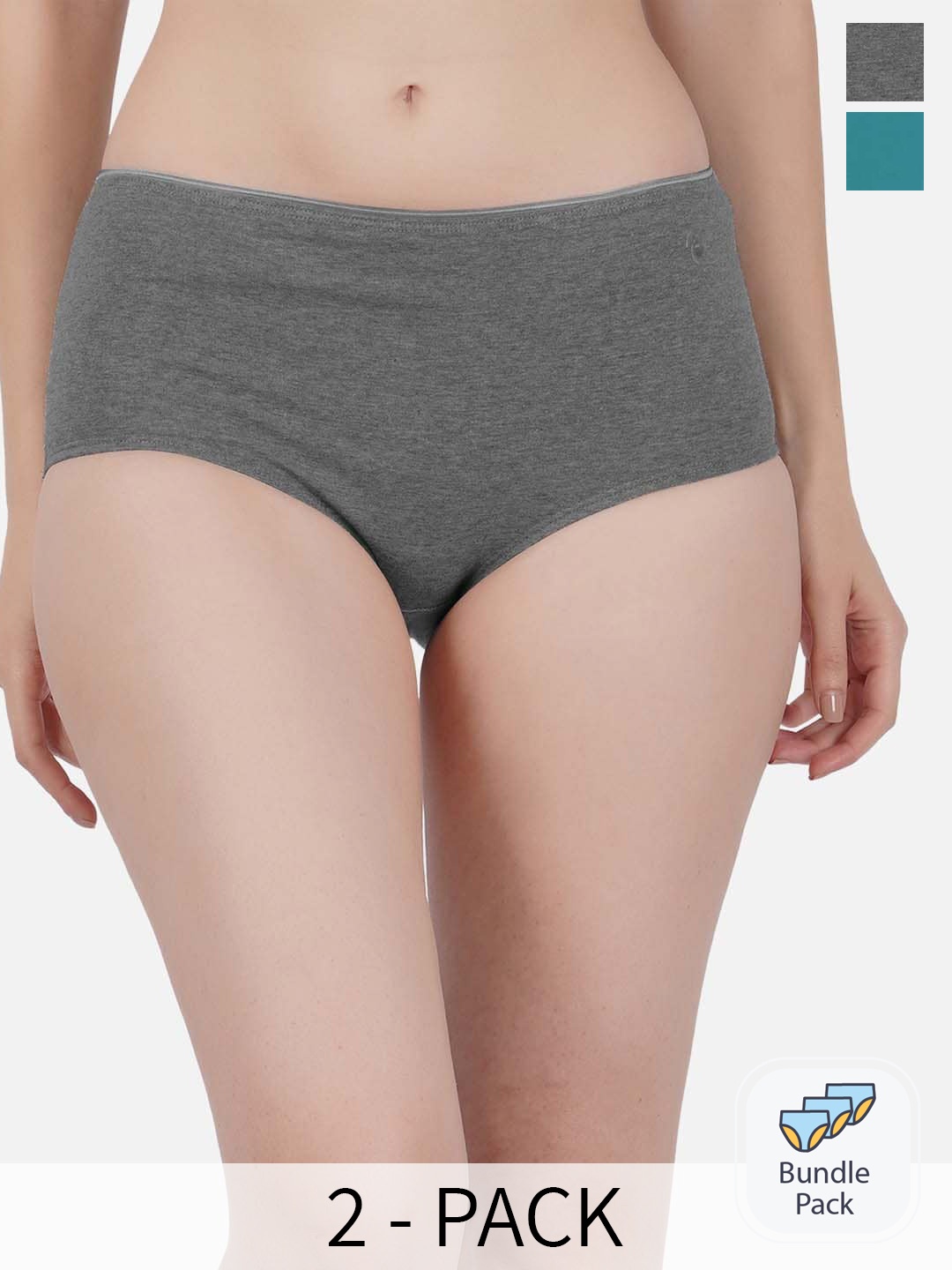 

IMPERATIVE Pack Of 3 Hipster Briefs, Grey