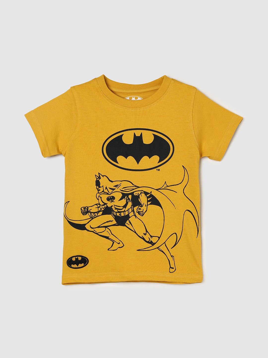 

max Boys Graphic Printed Superman Pure Cotton T-shirt, Yellow