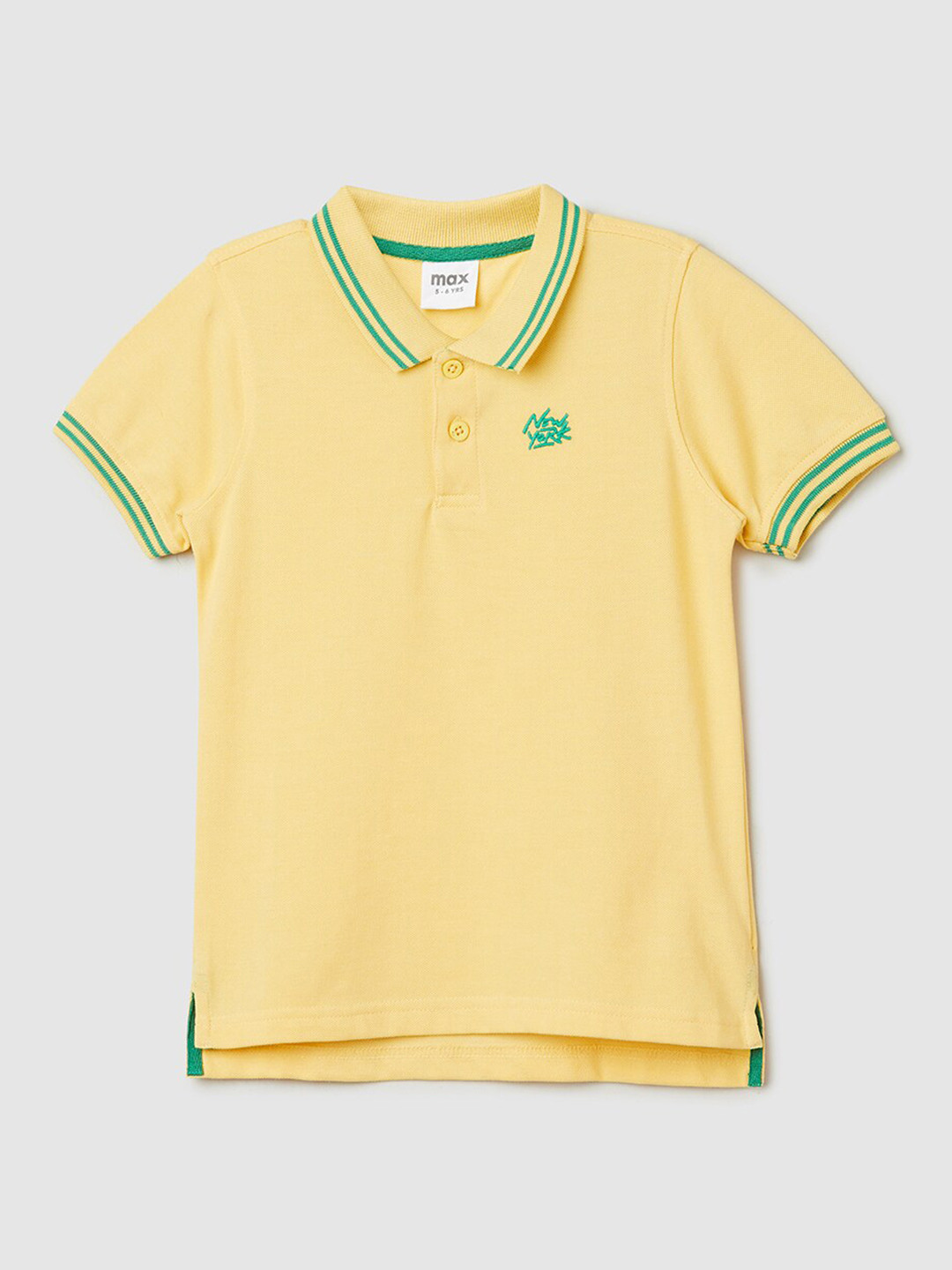

max Boys Polo Collar Short Sleeves T-shirt, Yellow