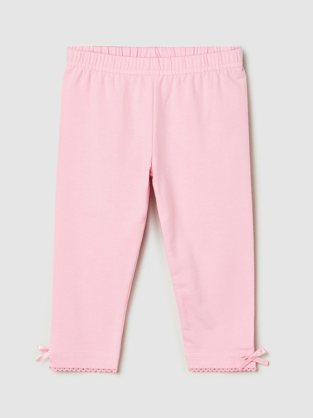 max Infant Girls Bow Detail Leggings, Rose