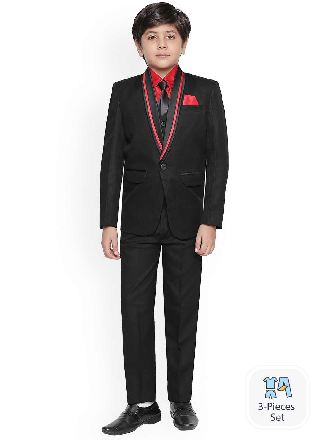 

BAESD Boys Tuxedo 5-Piece Party Suit, Black