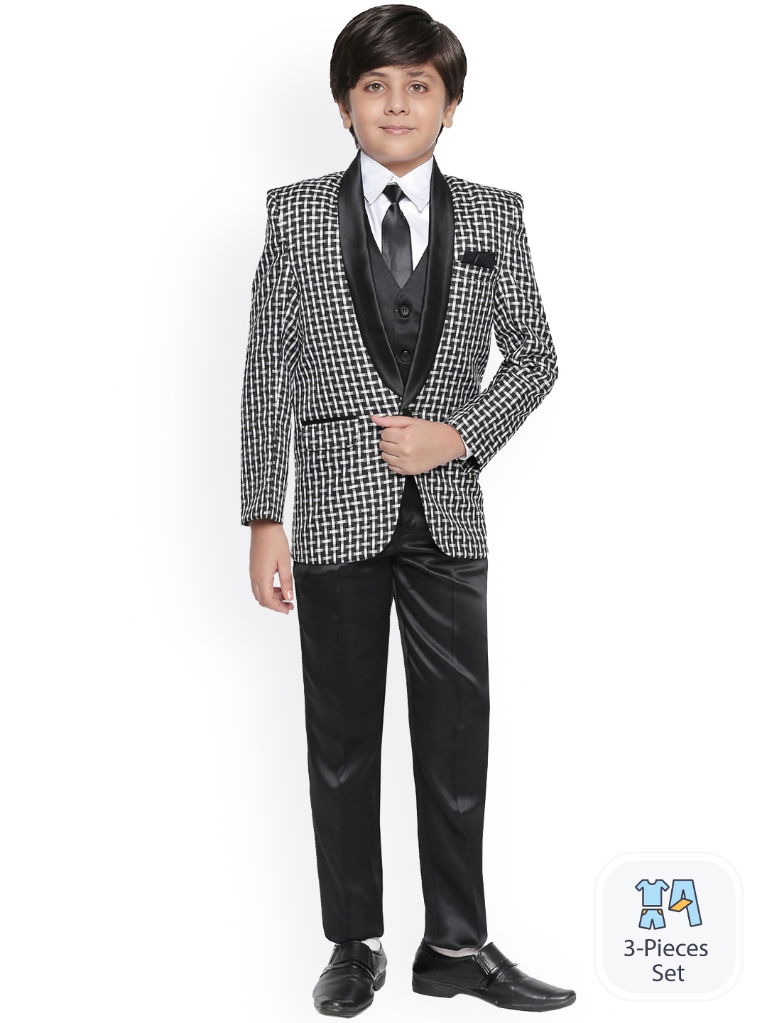 

BAESD Infants Boys Tuxedo 5 Piece Suits, Black