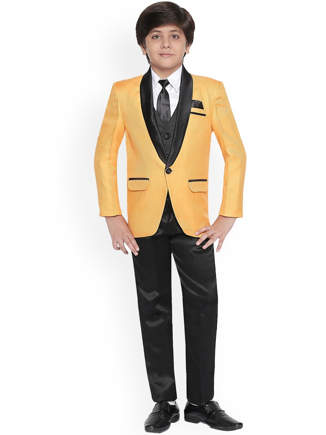 

BAESD Boys 5 Pieces Single-Breasted Party Suit, Yellow