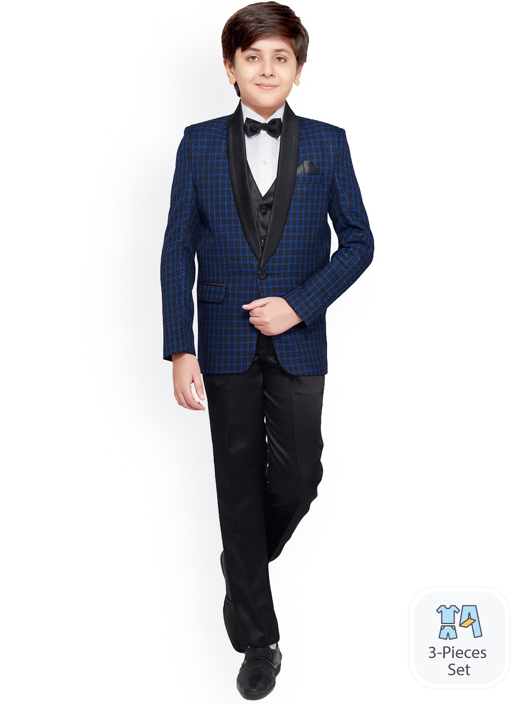

BAESD Boys 4-Piece Formal Suit Set, Navy blue