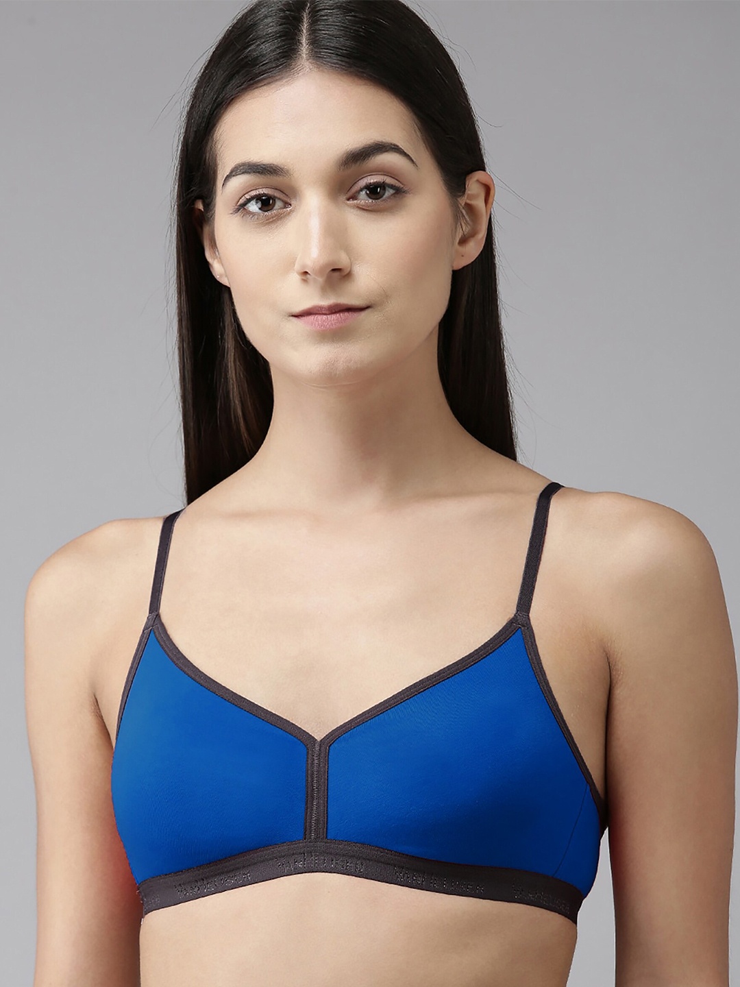 

AROUSY Full Coverage Non-Padded Bras With 360 Degree Support, Blue