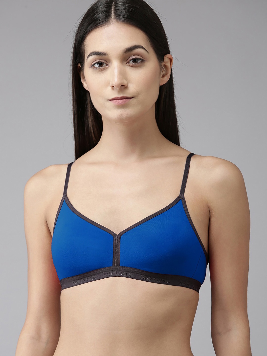 

PIBU Full Coverage Minimizer Bra 360 Degree Support, Blue
