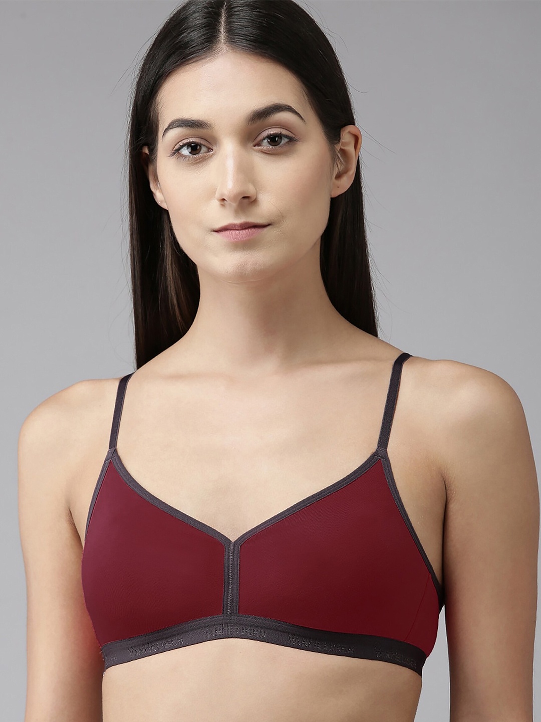 

Aamarsh Full Coverage Non-Padded Bra With 360 Degree Support, Maroon