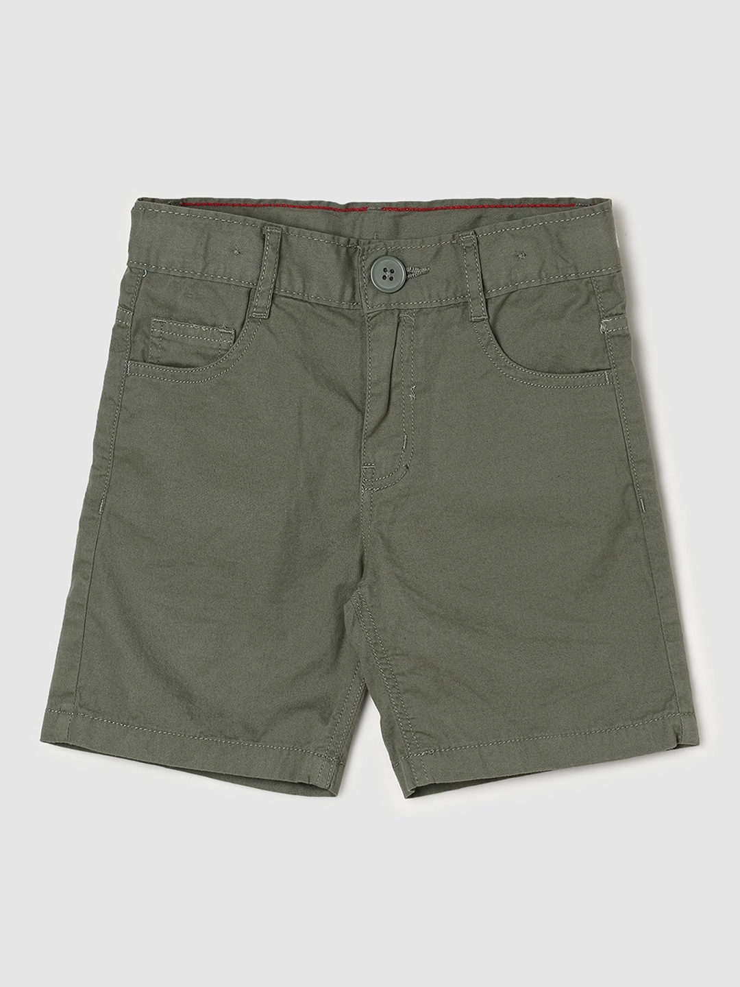 

max Boys Cotton Regular Shorts, Olive