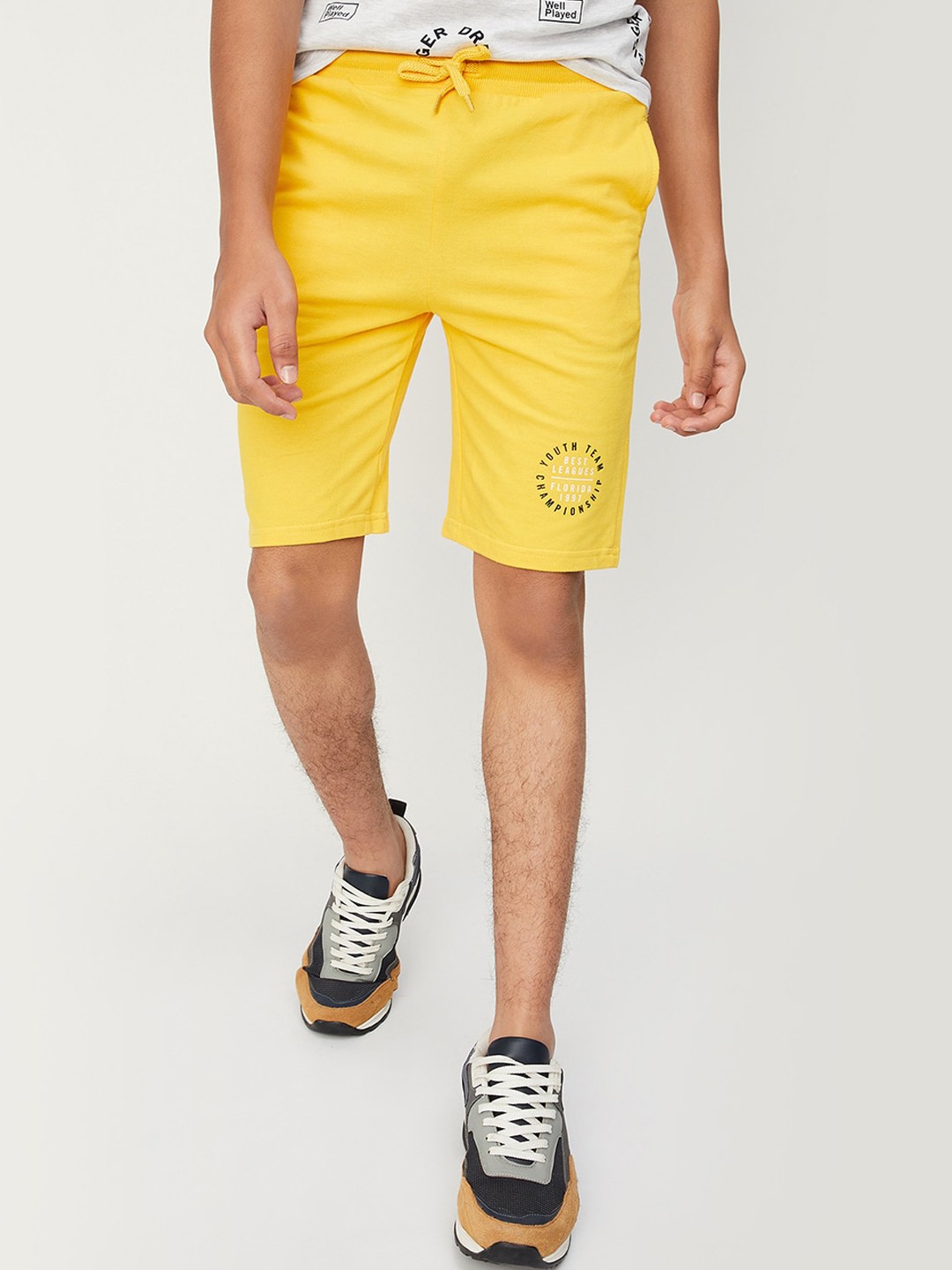 

max Boys Cotton Regular Shorts, Yellow