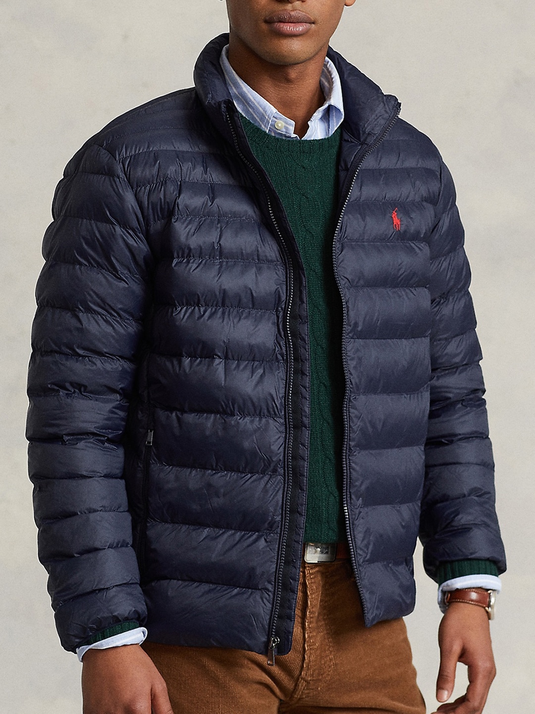 

Polo Ralph Lauren Self Design Puffer Jacket, Navy blue