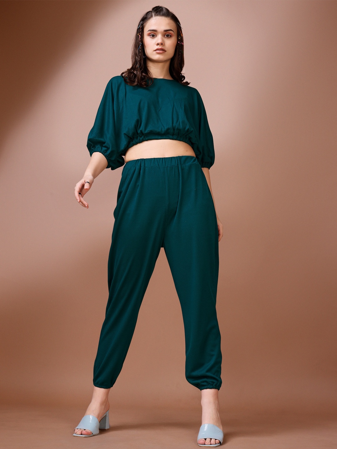 

PURVAJA Top & Joggers Co-Ords, Teal