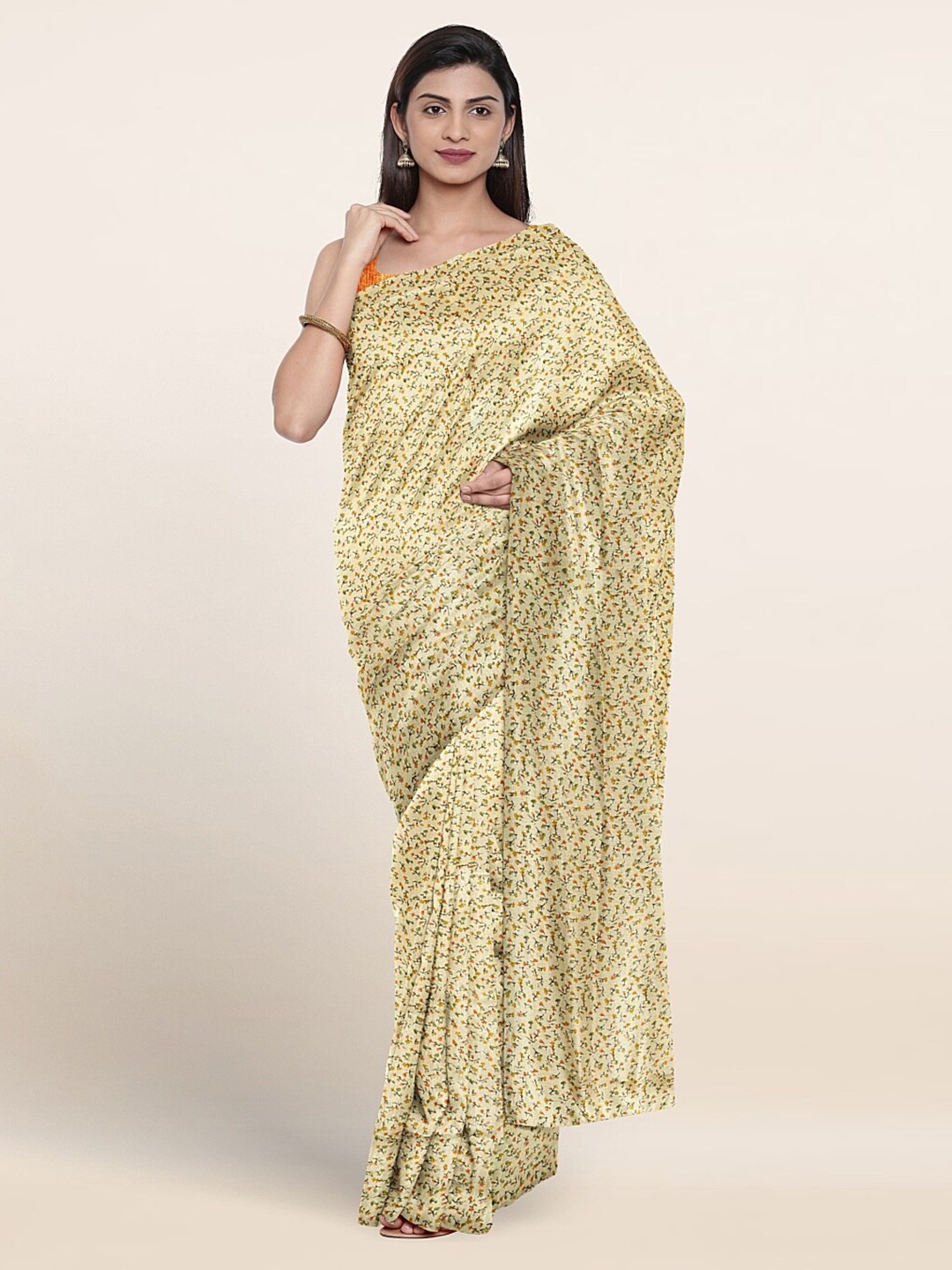 

Pothys Floral Printed Saree, Yellow