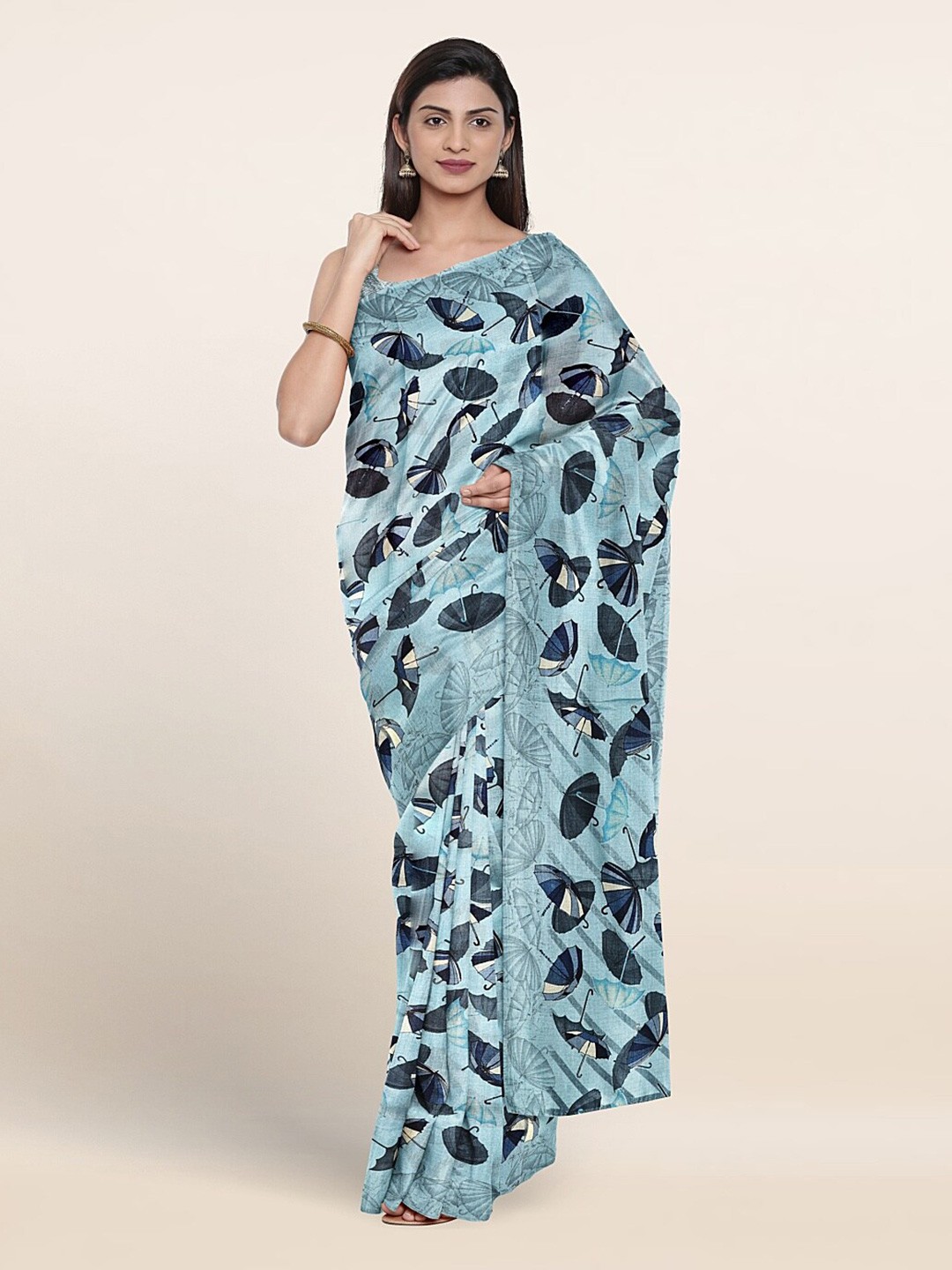 

Pothys Abstract Printed Saree, Blue