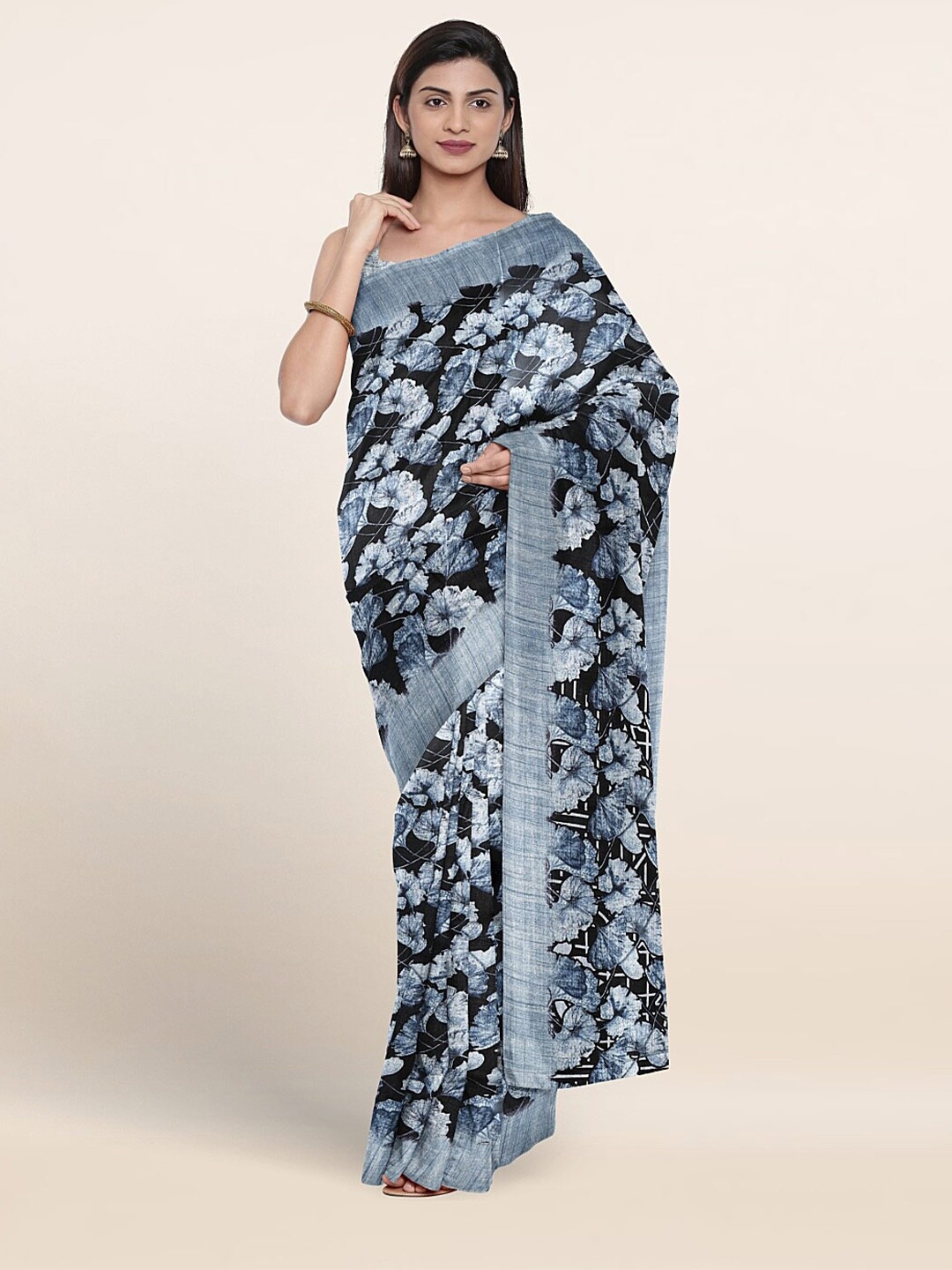 

Pothys Floral Printed Saree, Blue