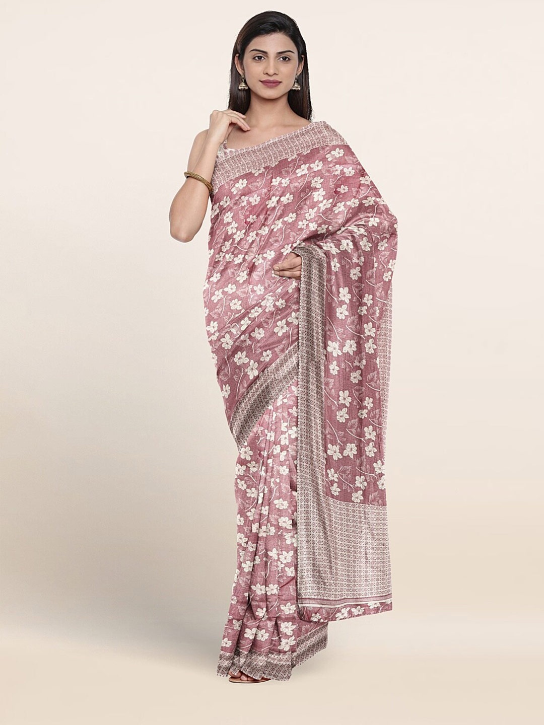 

Pothys Floral Printed Saree, Mauve