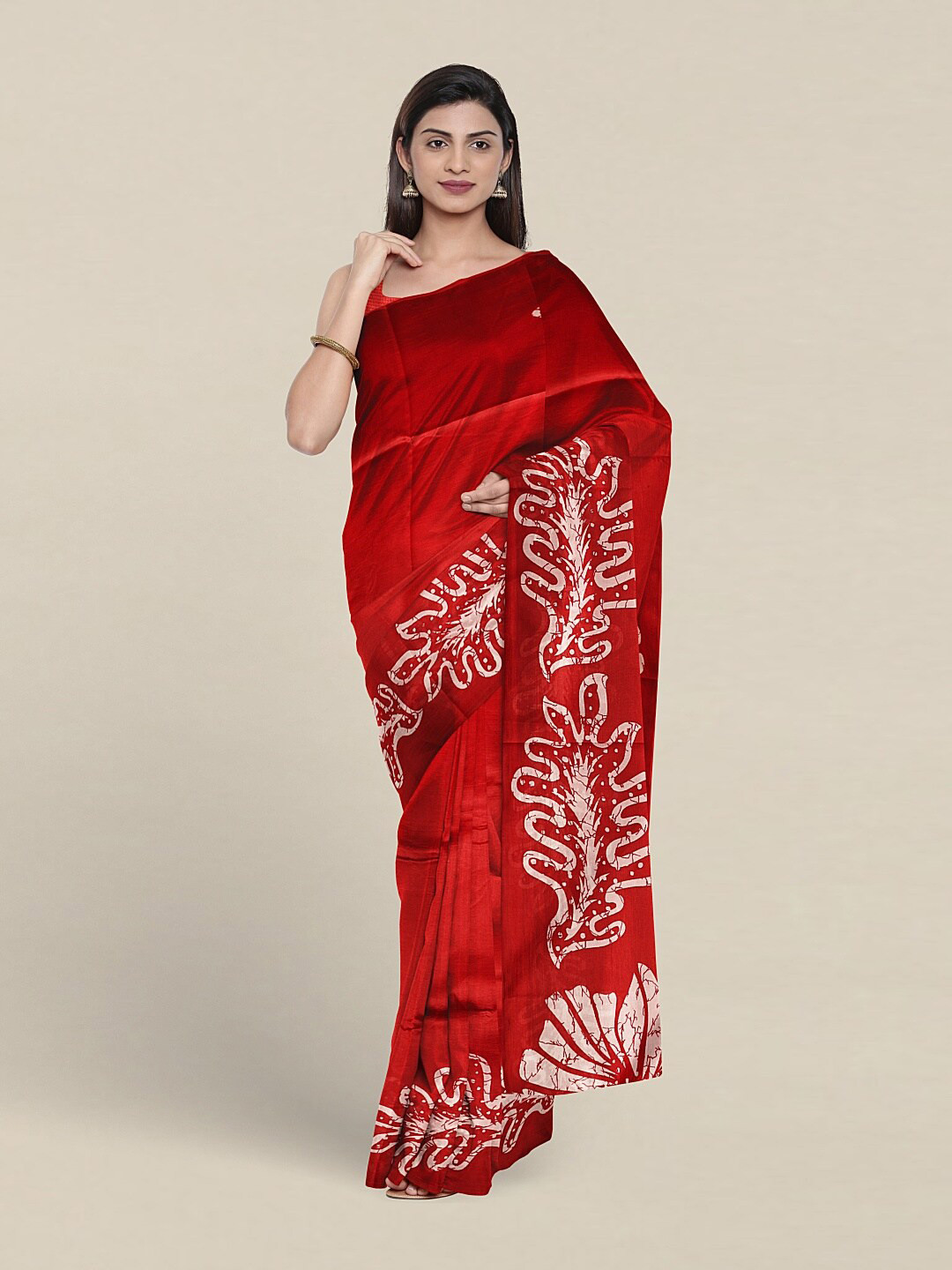 

Pothys Ethnic Motifs Printed Saree, Red