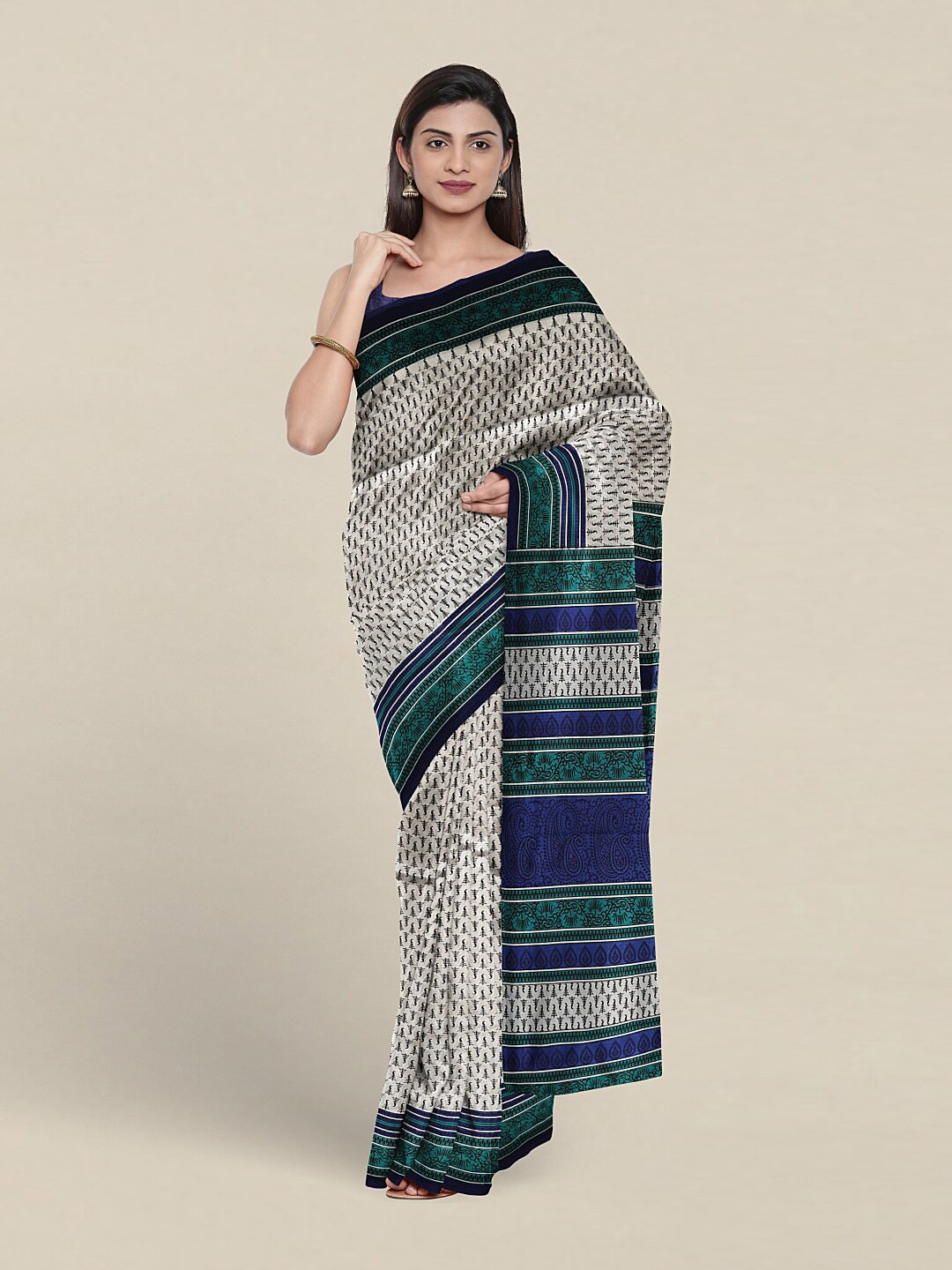 

Pothys Paisley Printed Saree, Grey