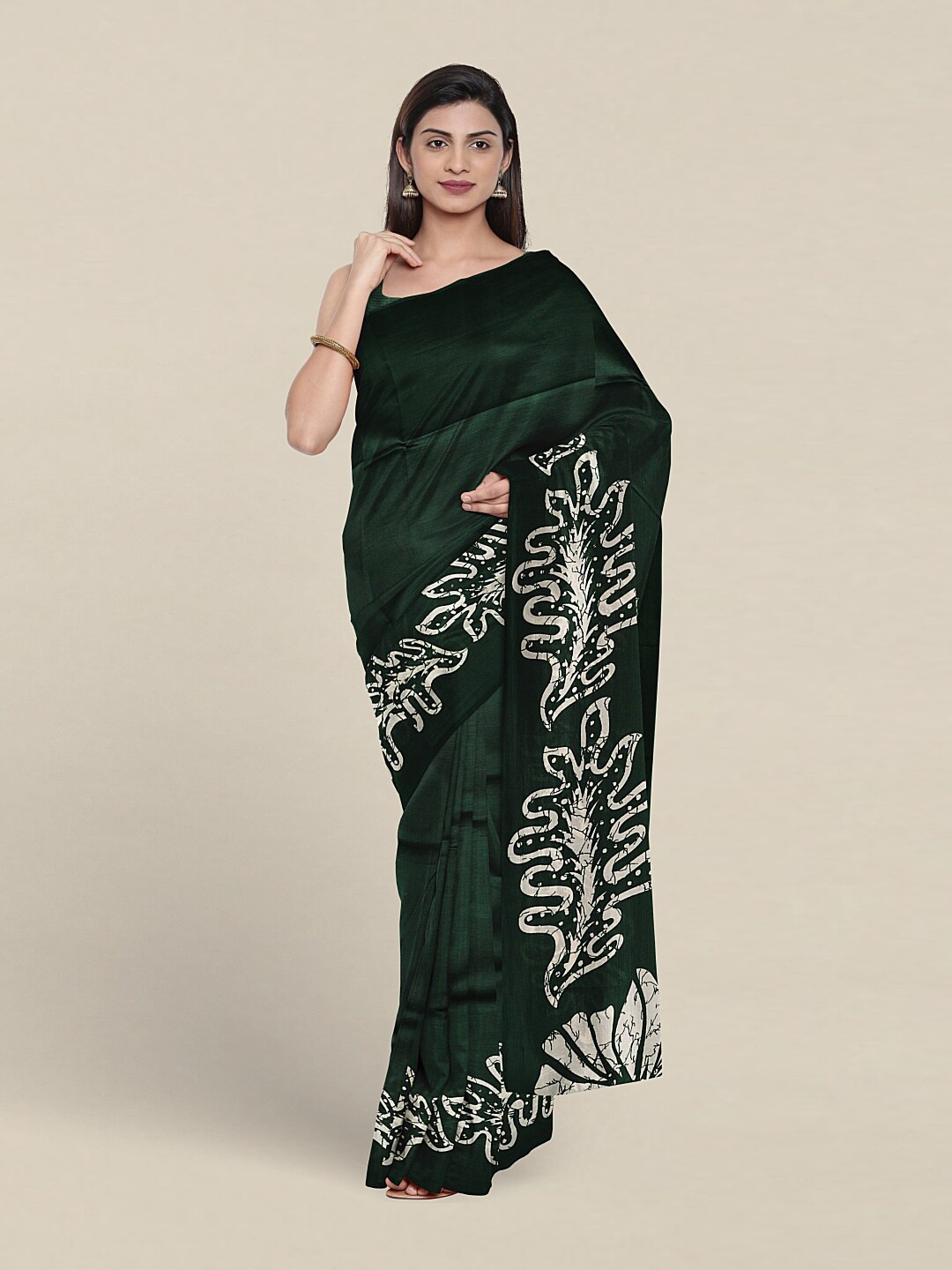 

Pothys Floral Printed Saree, Green
