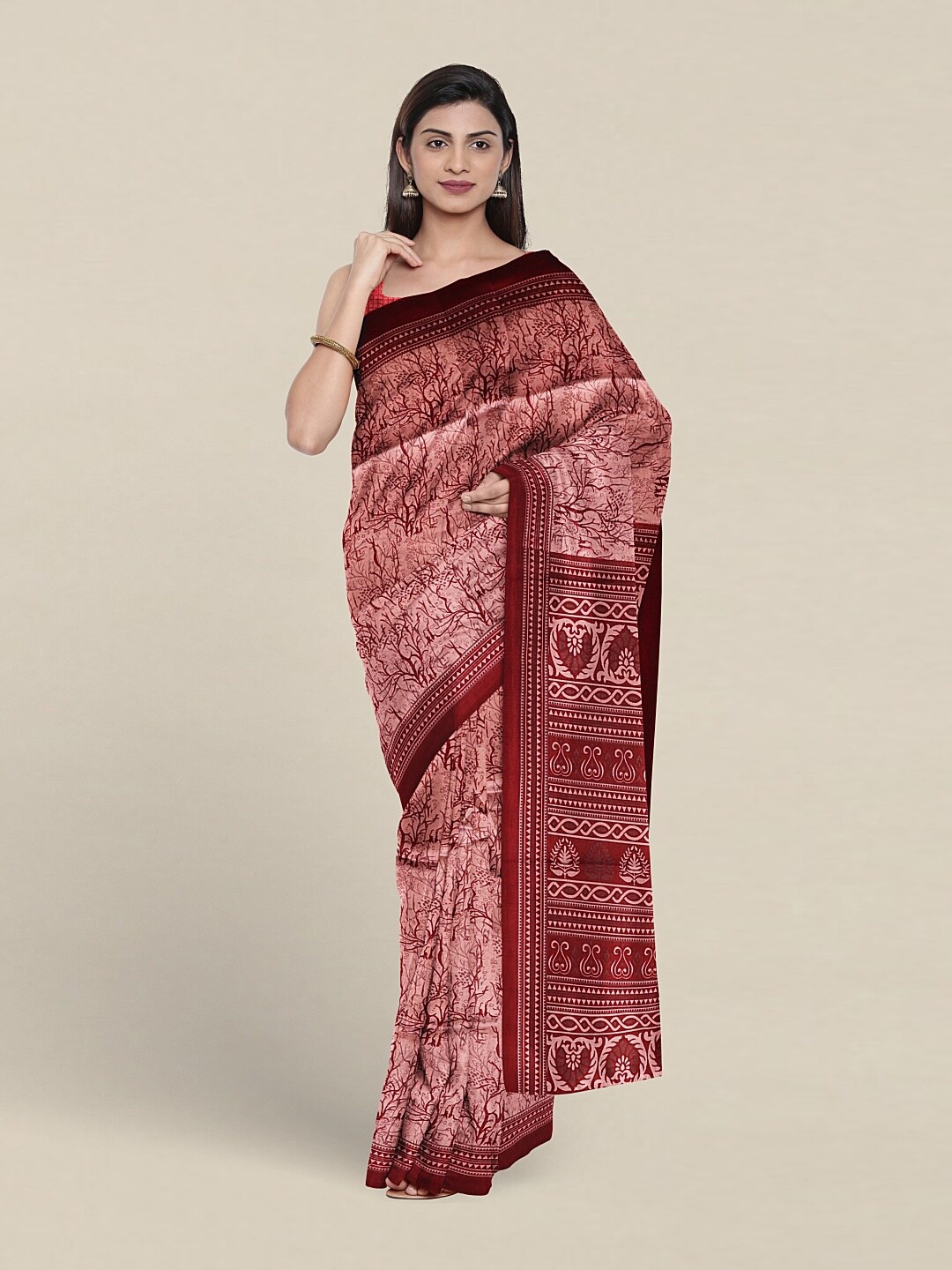 

Pothys Abstract Printed Saree, Mauve