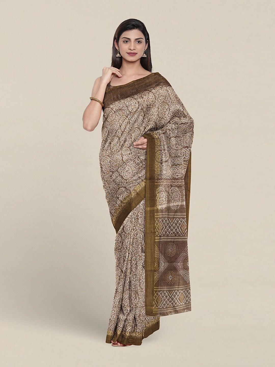 

Pothys Paisley Printed Saree, Grey