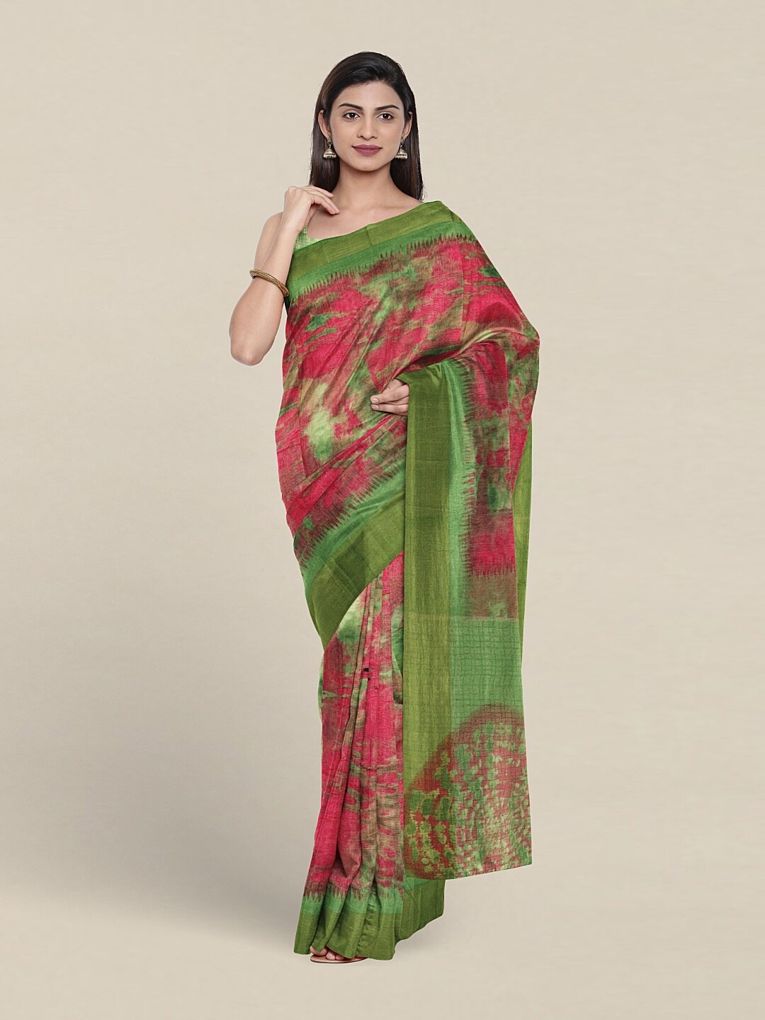 

Pothys Abstract Printed Saree, Red